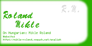 roland mikle business card